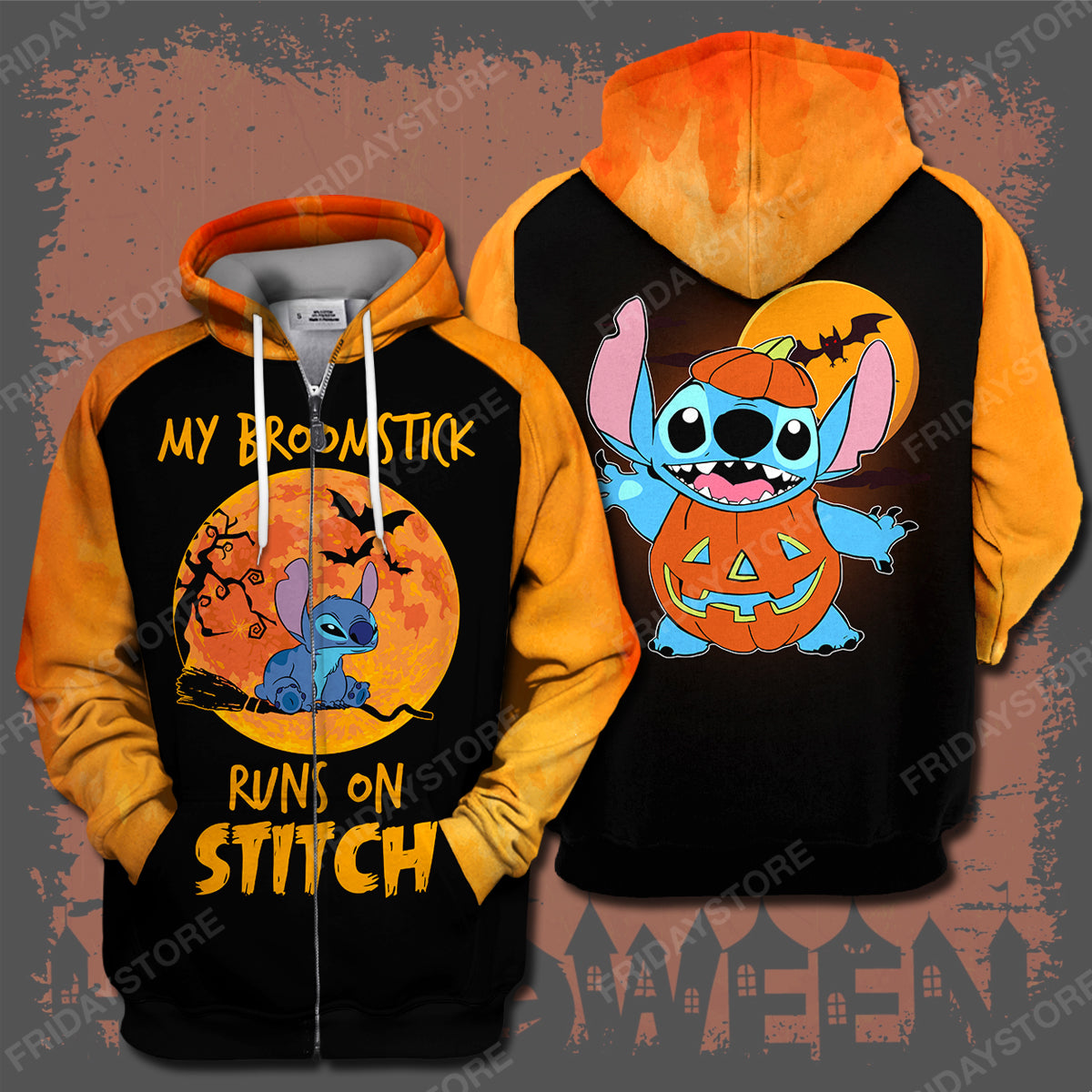 Unifinz LAS T-shirt My Broomstick Runs On Stitch T-shirt Awesome High Quality DN Stitch Hoodie Sweater Tank 2026