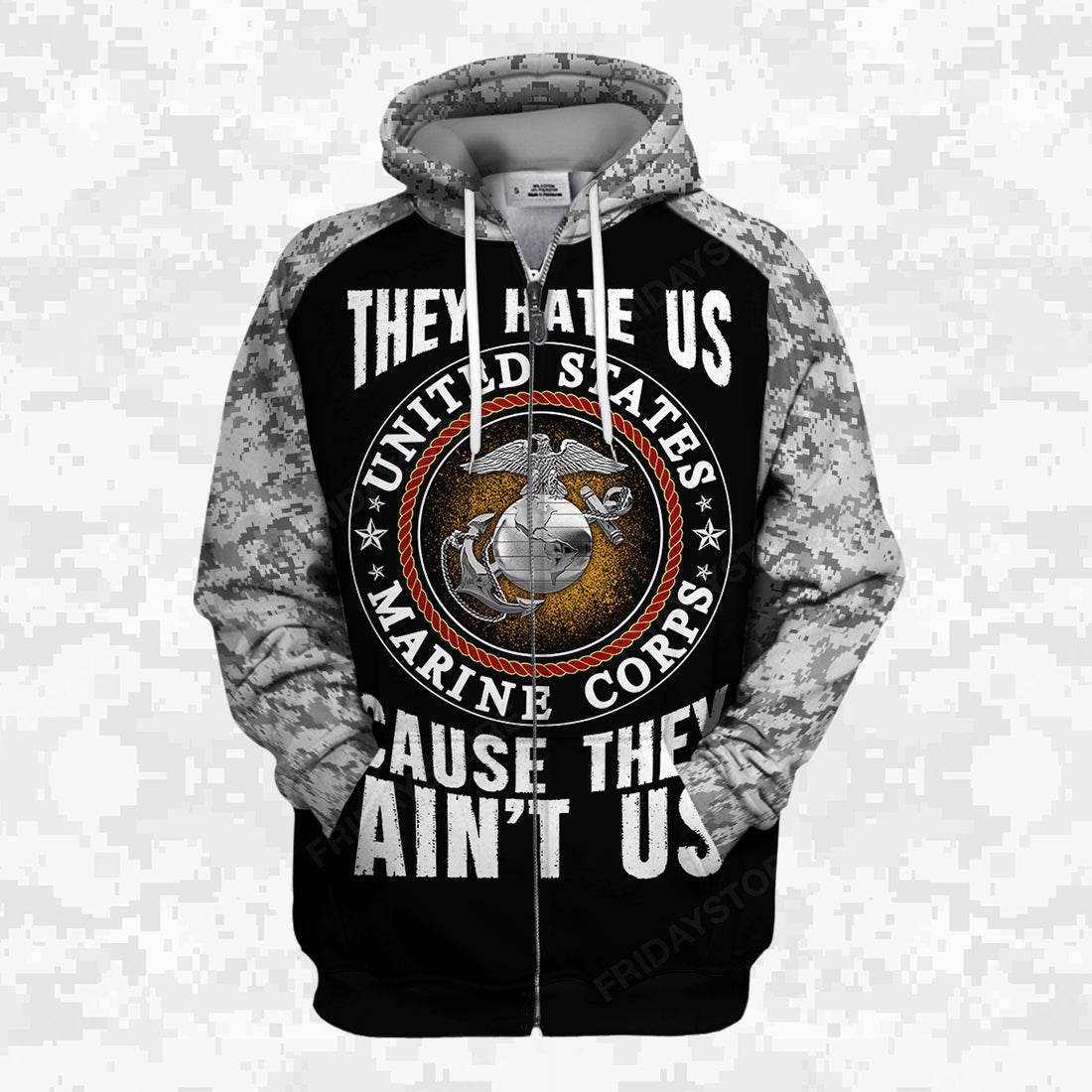 Unifinz Veteran Hoodie Marine Corps T-shirts Marine Corps Hoodie Apparel Cool Military Hoodie 2024